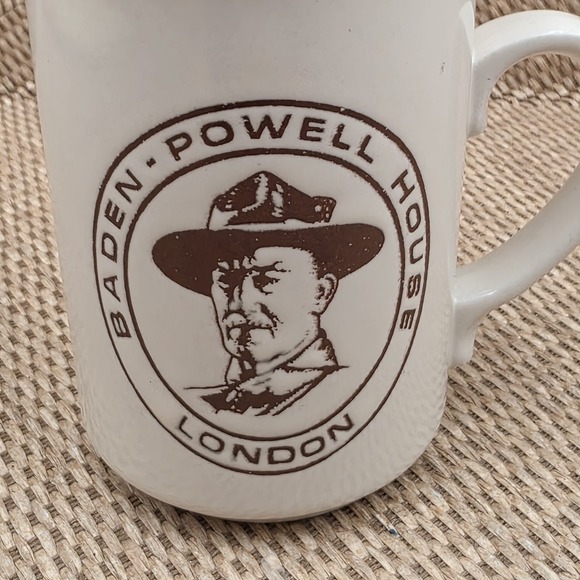 Boy Scouts Baden Powell House of London Coffee Cup Stoneware Mug Ashdale Pottery - Picture 2 of 6